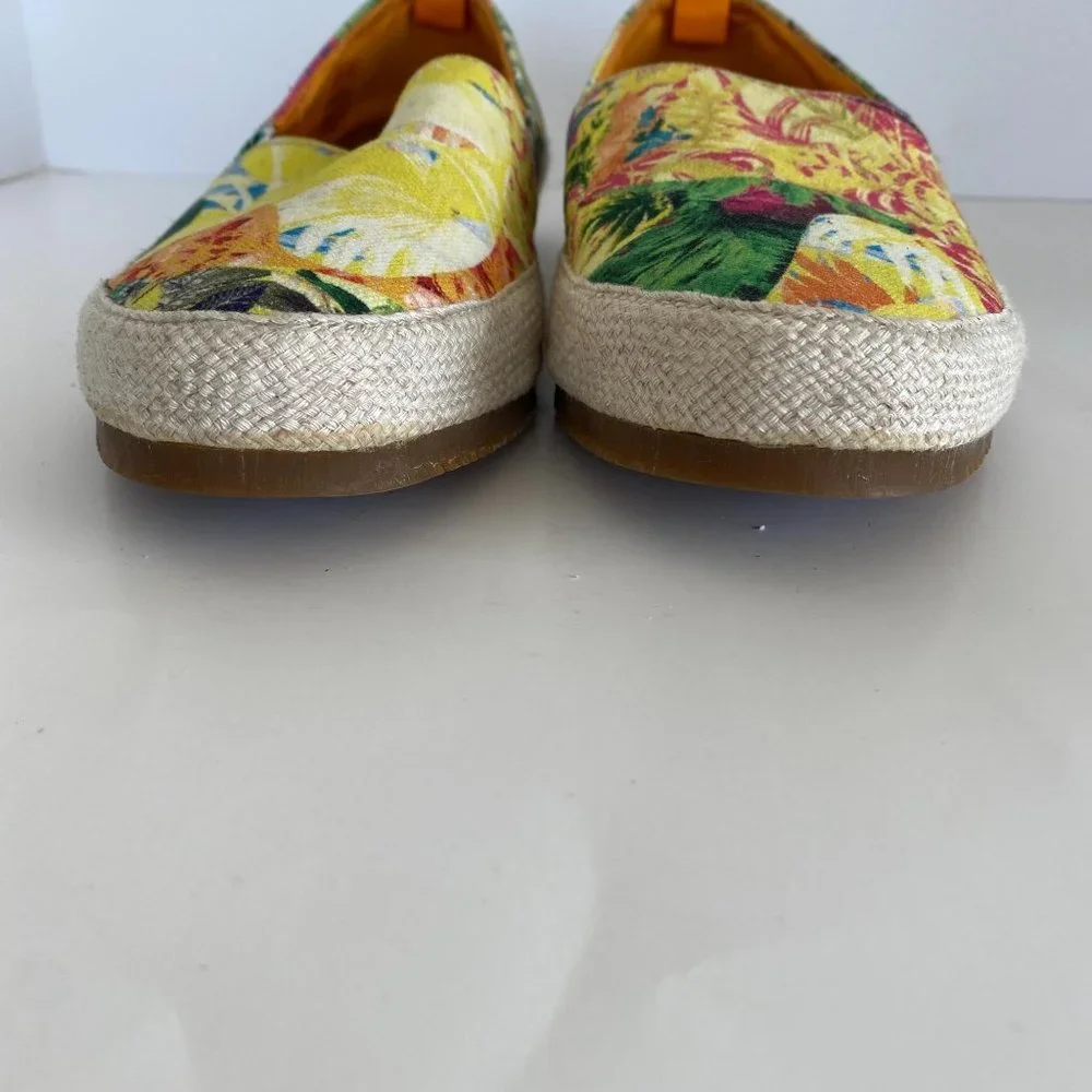 Mulo For Hentsch Man Tropical Printed Canvas Slip On Shoe Size‎ US 7
